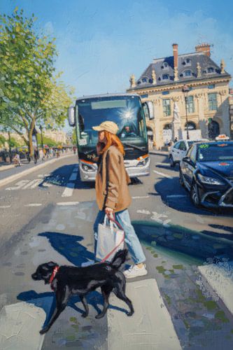 'City life and a dog'