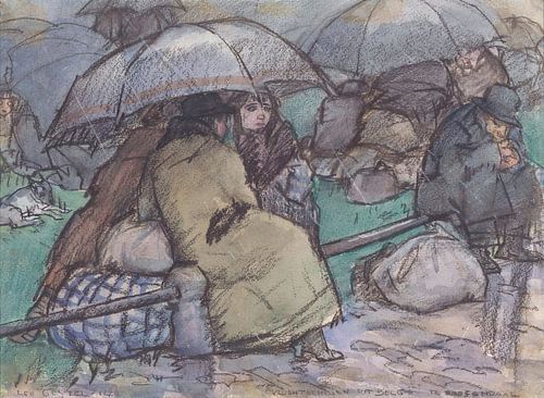Leo Gestel, Refugees from Belgium in Roosendaal, 1914 by Atelier Liesjes