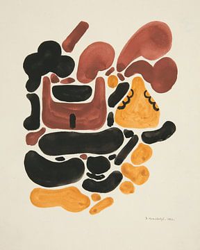 Abstractie gebaseerd op bloemvormen, III (1921) van David Kakabadze van Peter Balan