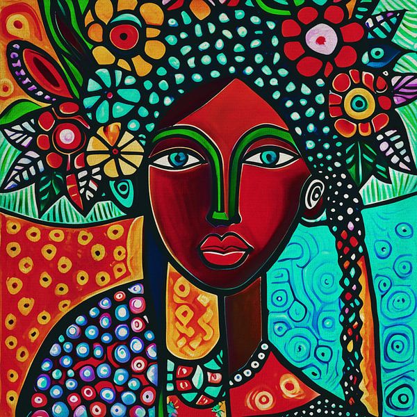African flower girl nr 13 by Jan Keteleer