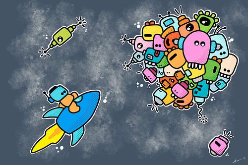 Doodles in Space sur 'A Doodle a Day'