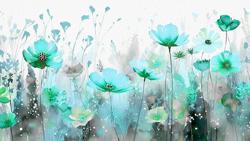 Special Painting of a Field of Poppies by Studio Pieternel