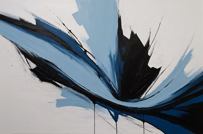 Scène minimaliste de bleu et de noir par Art & Soul Creations