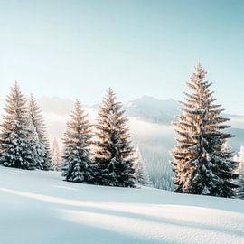 Winter landscape snow by Poster Art Shop