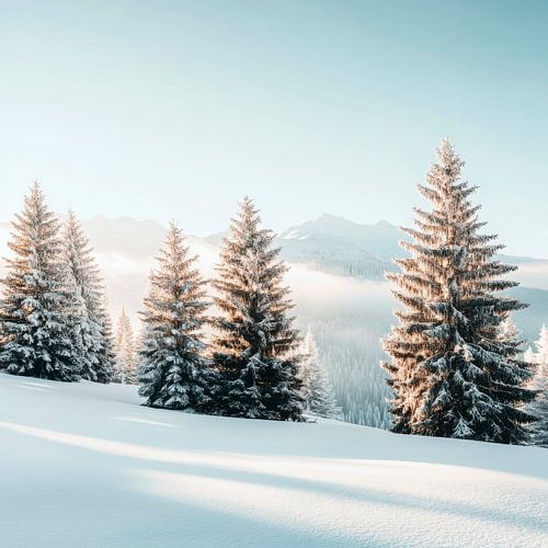 Winterlandschap sneeuw