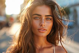 digitales fiktives Fantasieporträt Frau von Egon Zitter