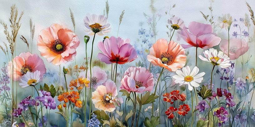 Colourful blossoms in a cornfield paradise by MArt