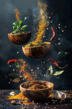 Vliegende kruiden - Keuken van Poster Art Shop