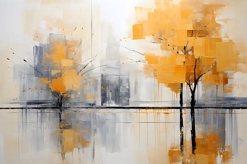 Autumn trees abstract