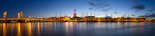 Stadsfront van de Hanzestad Kampen aan de IJssel