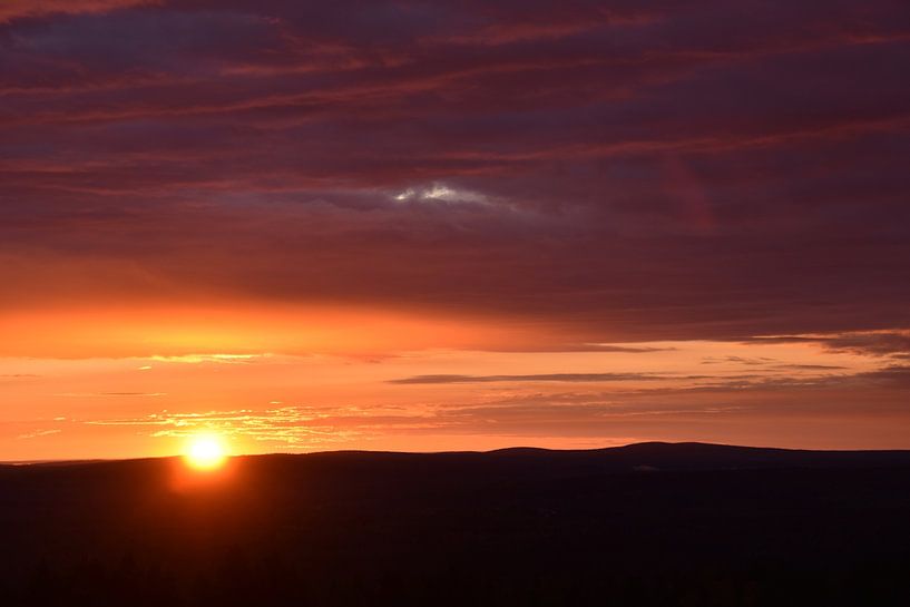 A sunrise on an autumn morning by Claude Laprise