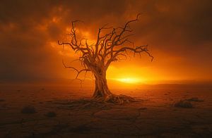 Baum im Sonnenuntergang