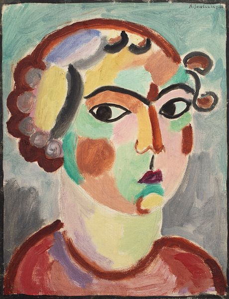 Portrait de femme, Alexej von Jawlensky par Des maîtres magistraux