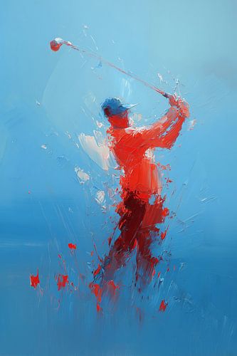 Abstracte golfer