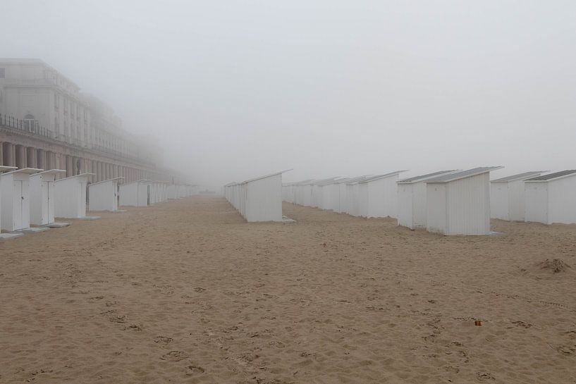 Ostend in the fog by Gerrit van Leeuwen