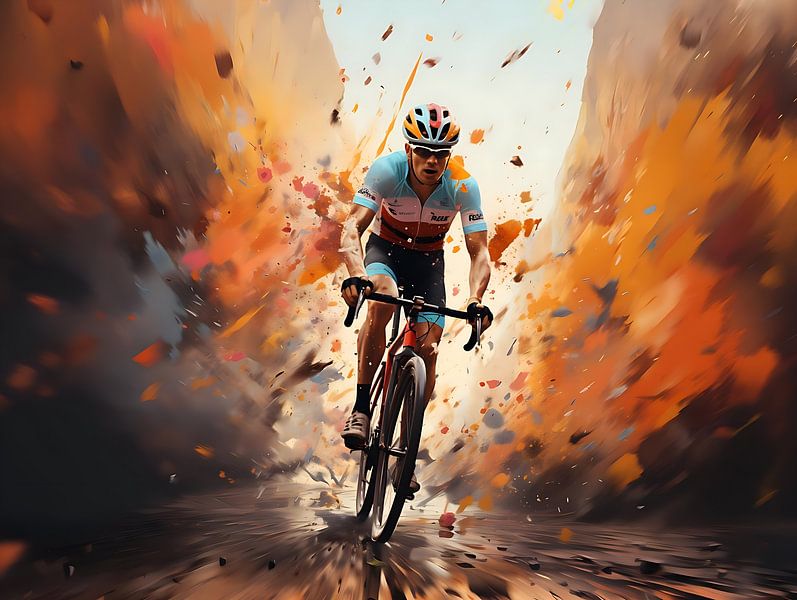 Mathieu van der Poel triumphiert auf der heroischen Strade Bianche-Etappe in Siena von PixelPrestige