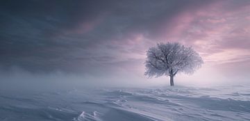 Stilte in de sneeuw van fernlichtsicht