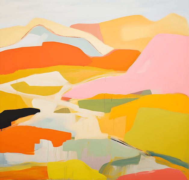 Paysage abstrait aux couleurs chaudes par Felix Wiesner