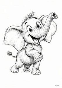 Kleine Elefantenkarikatur