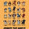 Aperçu des chiens de chasse du monde entier sur Pixelbull Design