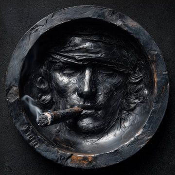 Aschenbechergesicht mit Zigarre von TheXclusive Art