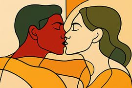 Flowing lines warm kiss by Art & Soul Creations