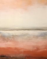 Abstrakte Landschaft | Abstrakter Pfirsich-Horizont