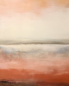 Abstrakte Landschaft | Abstrakter Pfirsich-Horizont