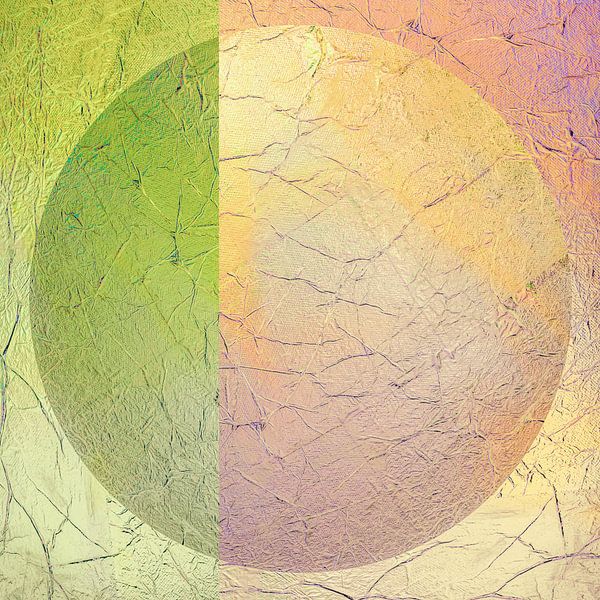 Modern Abstract in minimalism. Soft rainbow colours. 3 by Alie Ekkelenkamp