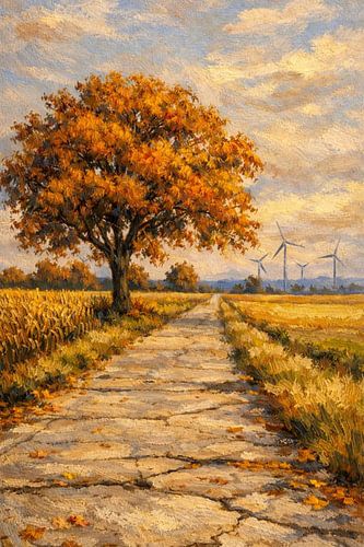 Stiller Herbstweg durch die Weite