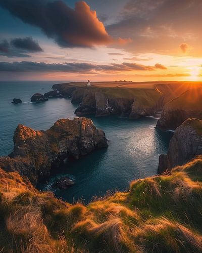 Dramatic cliffs in the sunlight