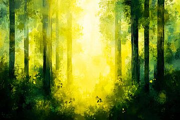 Mystieke natuur in zonlicht van Art & Soul Creations