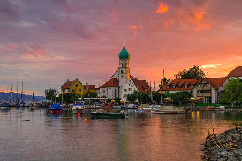 A sunset in Wasserburg by Henk Meijer Photography