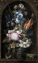 Blumenstrauß in einer steinernen Nische, Roelant Savery von Meisterhafte Meister Miniaturansicht