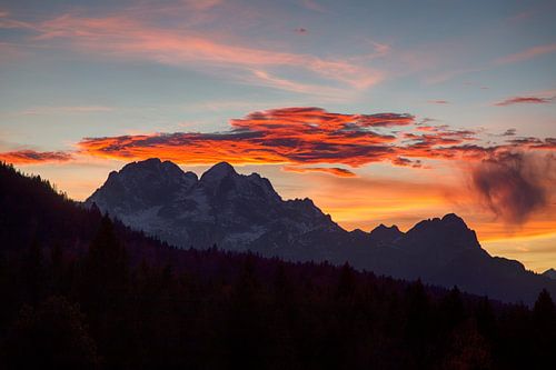 Wettersteingebirge im Abendlicht