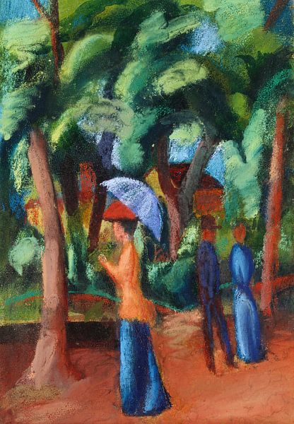 August Macke,Une promenade dans le parc par finemasterpiece