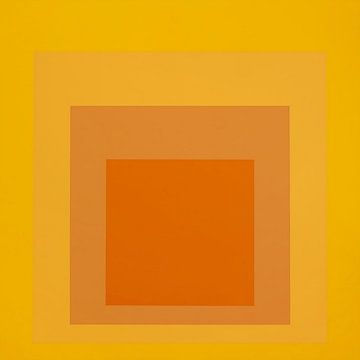 Josef Albers - studie voor hommage aan het vierkant, geel, oranje, hoge resolutie van Vivanne