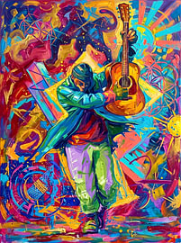 Vibrant Guitar Player sur HUGO