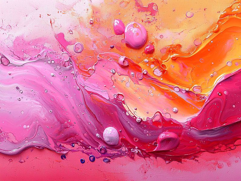Pink Splash und Bubble gum_4 von Bianca Bakkenist