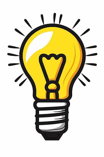 Illustration colorée d'une ampoule électrique