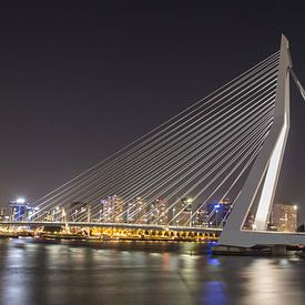 De Erasmusbrug bij nacht. von Angelo de Bruin