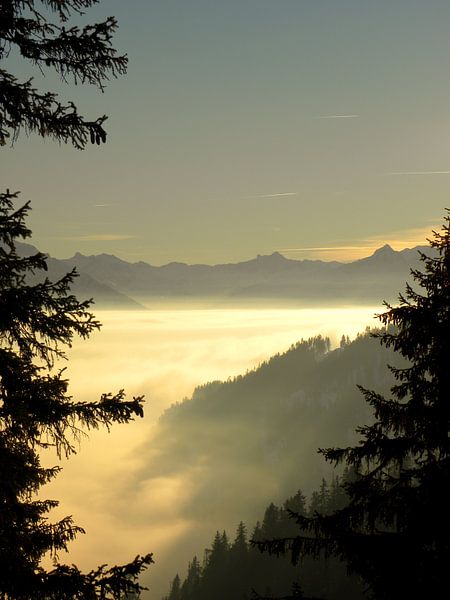 Uitzicht vanaf Howald, Zwitserland van Dirk Jan Kralt