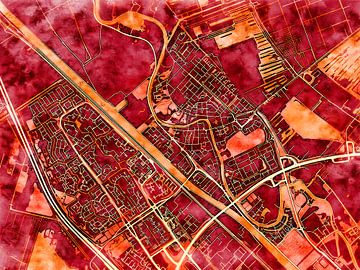 Kaart van Maarssen in de stijl 'Amber Autumn' van Maporia