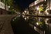 De Oudegracht bij nacht - Utrecht, Nederland van Thijs van den Broek