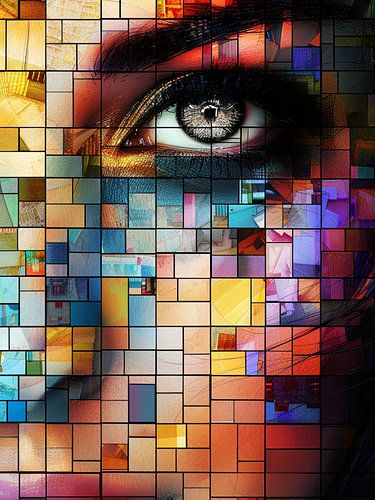 Modernes abstraktes Porträt