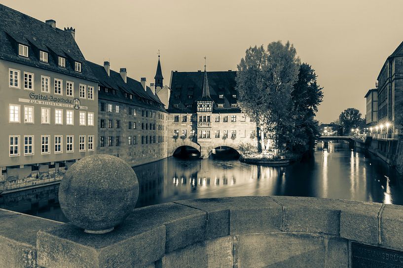 Holy Spirit Hospital in Nuremberg - Monochrome by Werner Dieterich