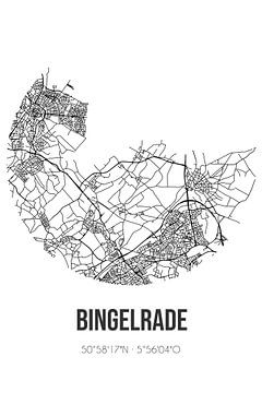 Bingelrade (Limburg) | Landkaart | Zwart-wit van Rezona