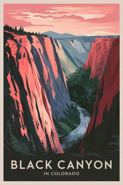 Black Canyon, Colorado by Poster Art Shop