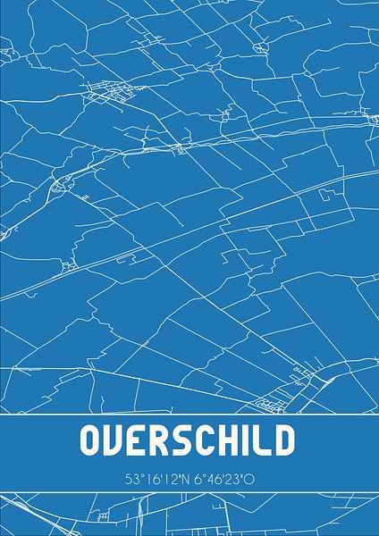 Blueprint | Map | Overschild (Groningen) by Prints of Place
