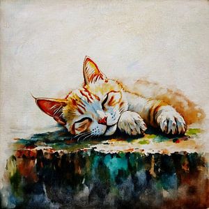 Katze im Tiefschlaf